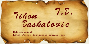 Tihon Daskalović vizit kartica